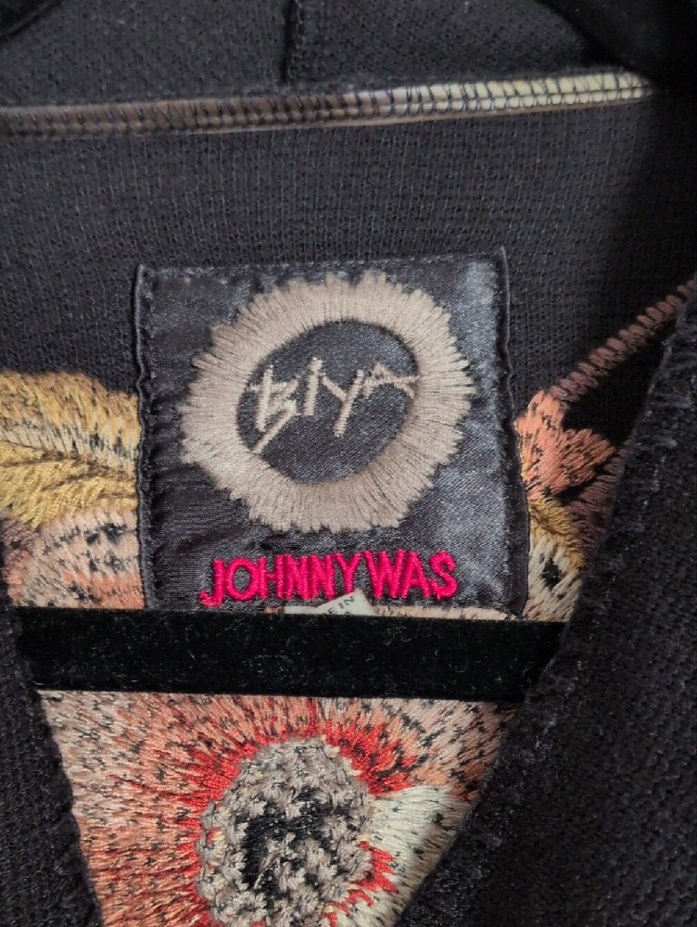 Johnny Was Black "Biya" Floral-Print Open Cardigan - Picture 2 of 9